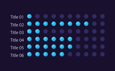 Horizontal dot plot infographic chart design vector