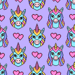 seamless pattern with unicorns vector image