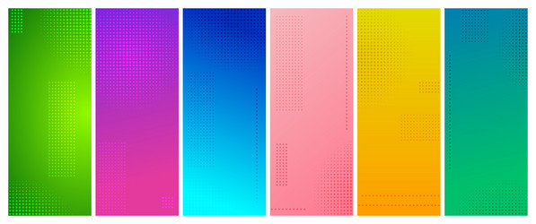set of abstract gradient geometric backgrounds vector image