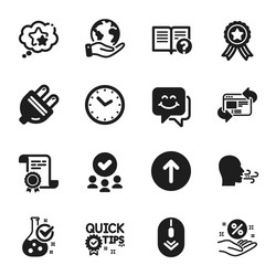 set technology icons such as refresh website vector image
