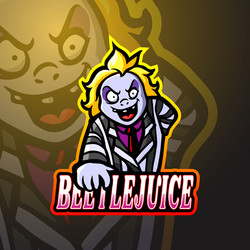 Beetlejuice Esport Mascot Vector Image