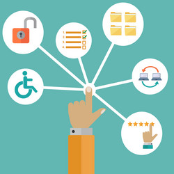 Easy Access Icons - User Interface vector image