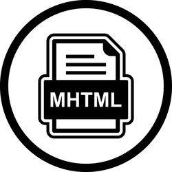 mhtml file document icon vector image
