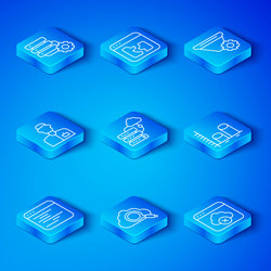 set line software network cloud connection vector image