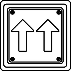 silhouette square shape frame same direction arrow vector image