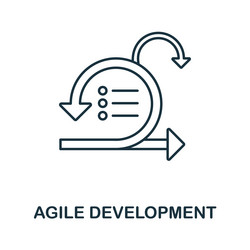 agile development icon line element from vector image