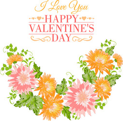 chrysanthemum garland composition vector image