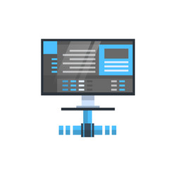 data center icon cloud computer connection hosting vector image