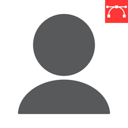 user profile glyph icon ui and button account vector image