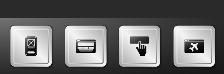 set ui or ux design keyboard and website vector image