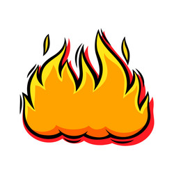 Background with firefighting sticker items fire Vector Image