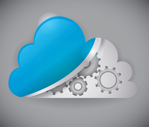 Cloud computing design vector