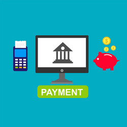 concept online and mobile payments for web page vector