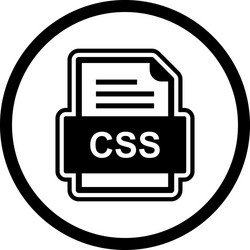 css file document icon vector image