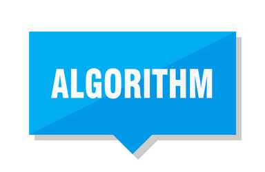 algorithm price tag vector image