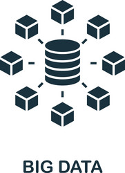 big data icon simple element from digital vector image