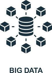 Big data icon simple element from digital vector