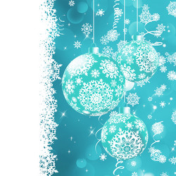 Christmas bokeh background with baubles eps 8 vector