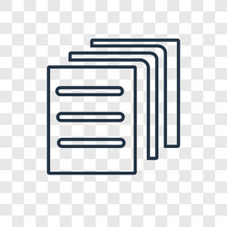 file concept linear icon isolated on transparent vector image