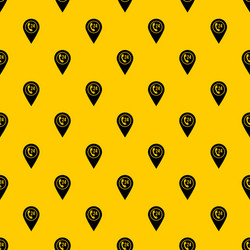 map pointer with phone handset pattern vector image