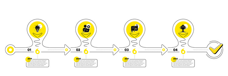 Business infographic 4 steps timeline workflow vector