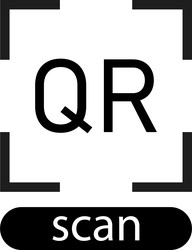 Qr code for scanning a smartphone data vector