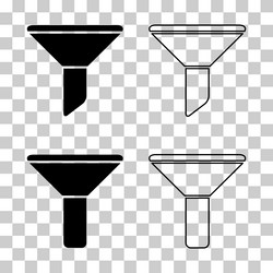 set of filter button web shape icon filtering vector image