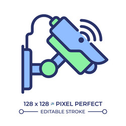 smart security pixel perfect rgb color icon vector image