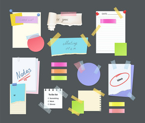 Sticky Notes & Reminders vector image