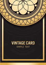 template card with abstract background design vector image