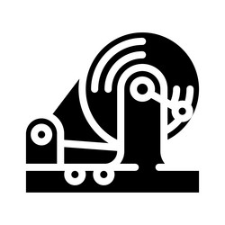 testing equipment electromagnetic glyph icon vector