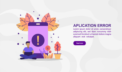 concept application error modern conceptual vector image