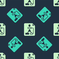 green and beige tile flowchart for program design vector image