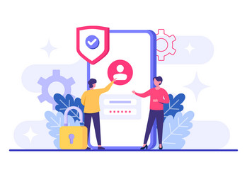 password secure access data protection cyber vector image