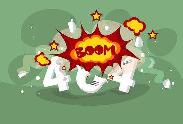 404 not found error message internet connection vector image