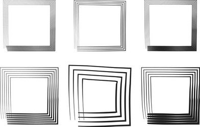 abstract squares graphics element set vector image