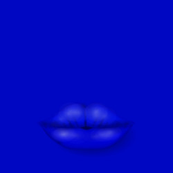 Cool blue lips vector