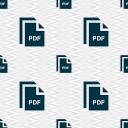 file pdf icon sign seamless pattern with geometric vector image