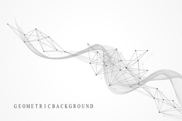 Geometric abstract background with connected lines vector