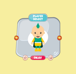 hero character option game assets element vector image