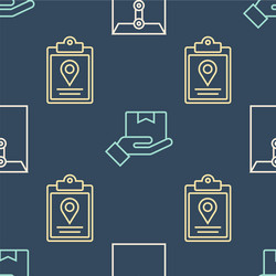 set line envelope document tracking marker system vector image
