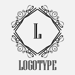 Vintage ornamental monogram Royalty Free Vector Image
