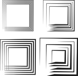 abstract squares graphics element set vector image