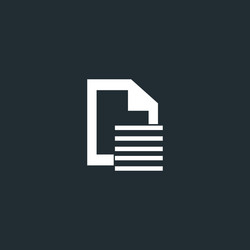 document line text without indentation icon vector image