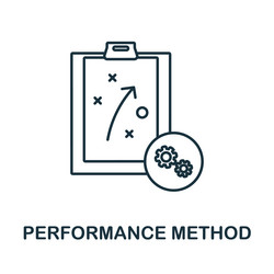 performance method icon line element from vector image