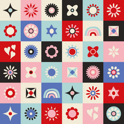 retro abstract pattern background fun vector image