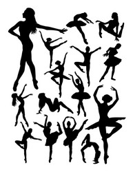 Ballerina Silhouette Vector Image
