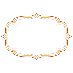 classic label stickers frame design graphics vector image