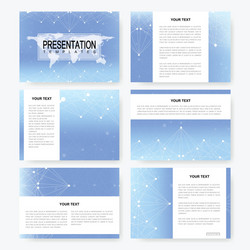 set of templates for presentation slides vector image