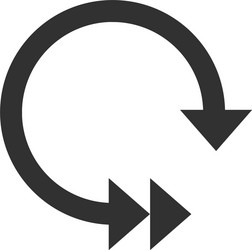 circle arrow with two pointers stock vector image